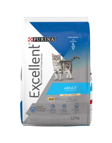 Purina Excellent Gato Adulto Pollo y Arroz 3kg